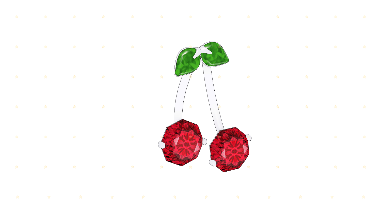 Cherry Gemstone Brooch_01W